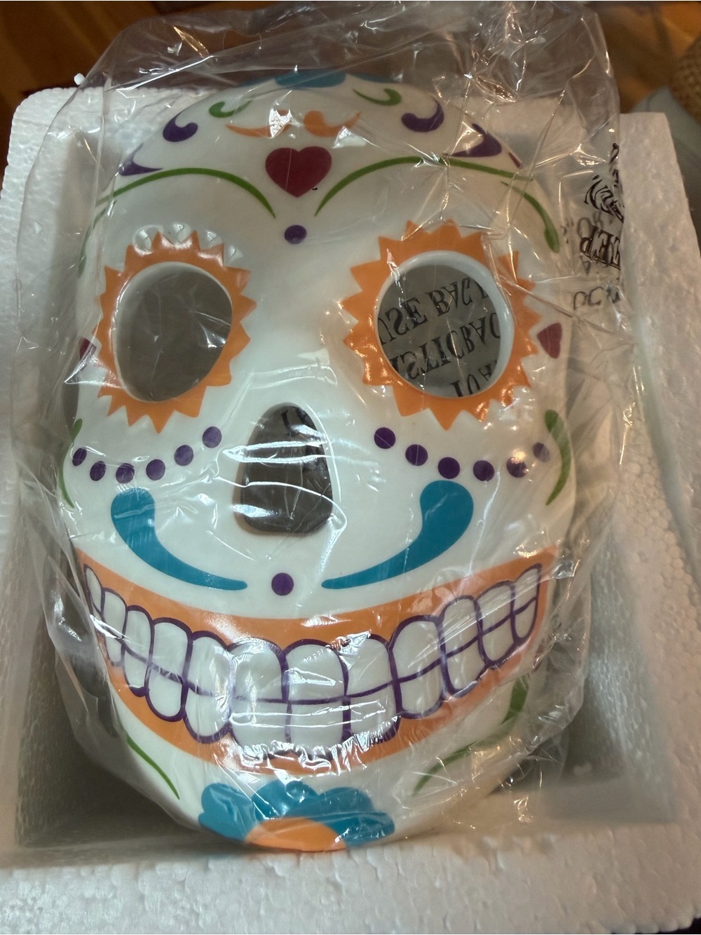 Partylite Day of the Dead Decorative votive Skull Mask -